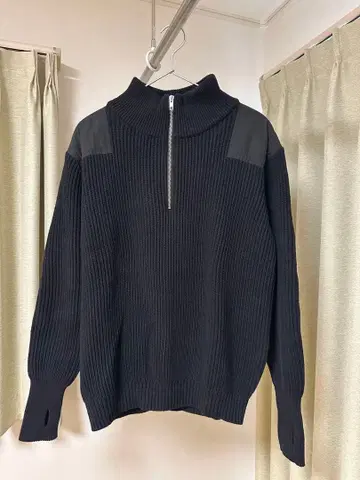 WAIPER 미군 U.S.M.C 코튼 니트 커맨드 하프 지퍼 스웨터