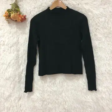 로리즈팜 긴팔 니트탑 [ F ] 핏 신축 돌려입기 블랙