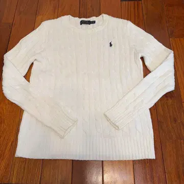 폴로 랄프 로렌 화이트 긴팔 스웨터 여성용