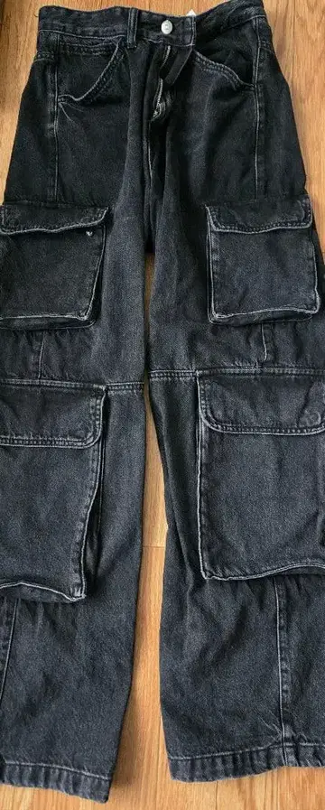 ZARA UTILITY 카고 데님 팬츠 블랙 2023 모델