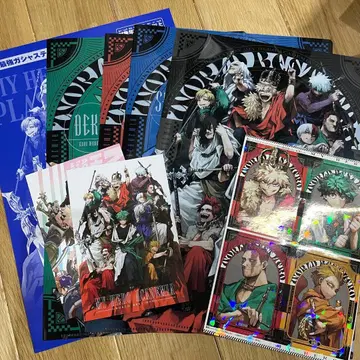 히로아카 최강 점프 클리어 파일 4종 세트 컴플리트 스티커 엽서