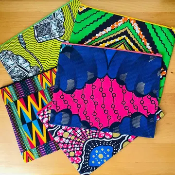 아프리칸 바틱 파우치 5개