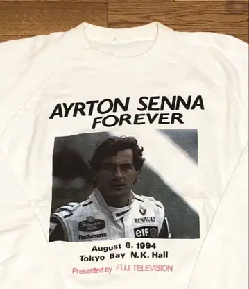 아일톤 세나 F1 맨투맨 90s 빈티지 후지TV