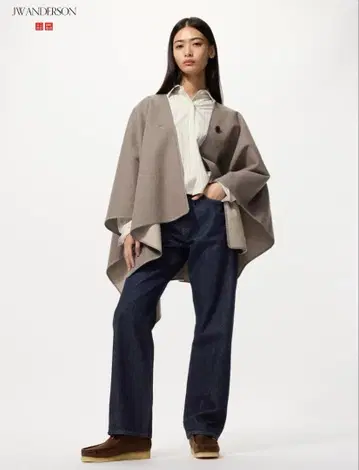 유니클로 x JW ANDERSON 스트레이트 데님 25 네이비