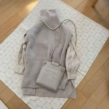 아메리 터틀넥 니트 베스트 셔츠 셋업