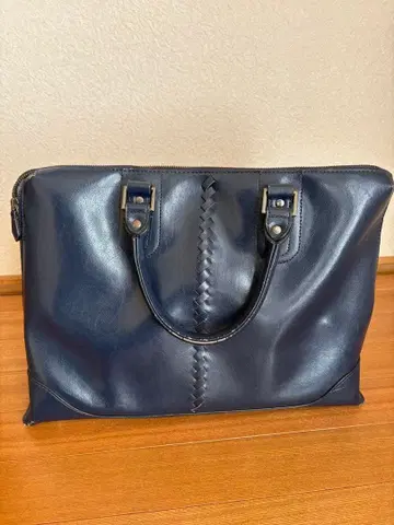 네이비 인조 가죽 비즈니스 백 뜨개질 디자인