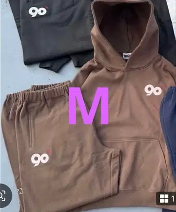 9090 90 Logo Original Hoodie 셋업 brown