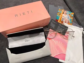 RIETI 골드 라운드 프레임 안경 세트