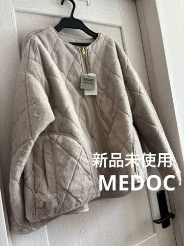 메독 MEDOC 퀼팅 자켓 리버서블 퍼 베이지