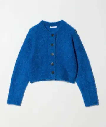파란 버튼 니트 가디건