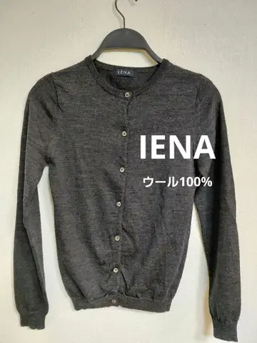 이에나 IENA 울 100 긴팔 가디건 그레이