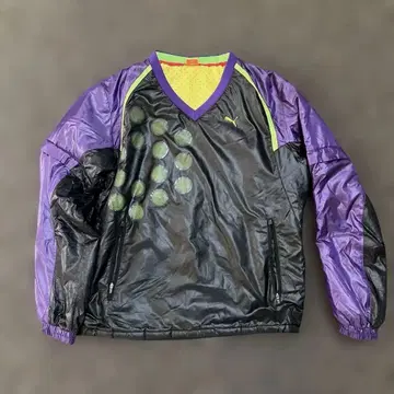 PUMA 남성용 자켓 M 사이즈 블랙 보라색