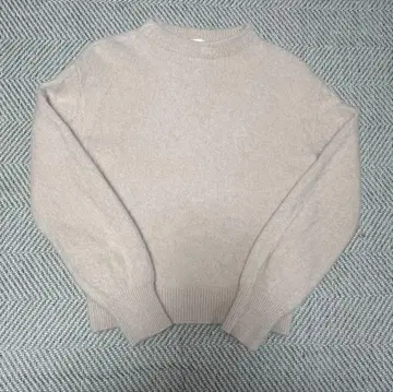 라쿤 따뜻한 니트 그레이 베이지