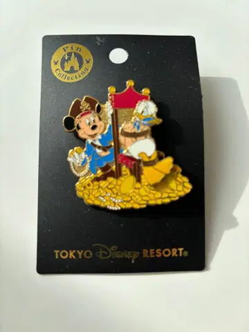레어 도쿄 디즈니랜드 핀 배지 캐리비안의 해적 미키&도날드