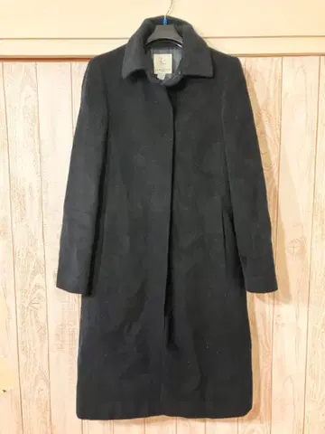 KUMIKYOKU 블랙 롱 코트 울