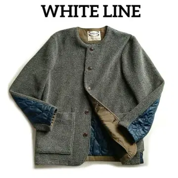 새상품급 WHITE LINE 노카라 자켓 퀼팅 도킹 48