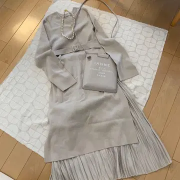 미라 오웬 그레이지 니트 롱 원피스 스커트 셋업