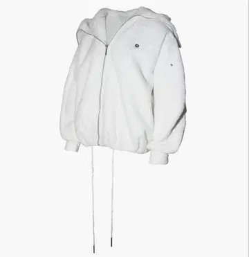 WHITE THEREDTHREAD RING ASYMMETRY HOODIE