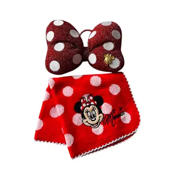 [ 미사용 ] 미니 리본과 손수건 세트