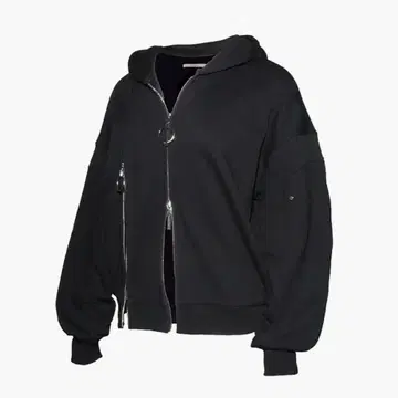 BLACK THEREDTHREAD S W ZIP HOODIE LONG