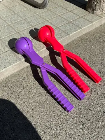 눈덩이 제조기 원형 스노우볼 메이커 보라색 빨간색 2개 세트