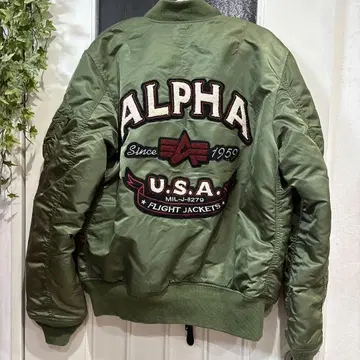 ALPHA INDUSTRIES MA-1 플라이트 자켓 그린 XL
