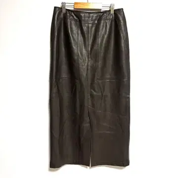 IENA 다크 브라운 인조 가죽 타이트 스커트 38