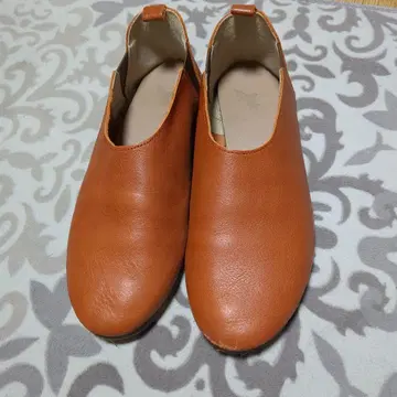 오렌지 가죽 로퍼 사이즈 L