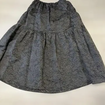 자카드 무늬 허리밴딩 스커트 포켓 있음