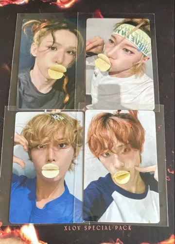 XLOV JUMPUP 트레이딩 카드 4장 세트