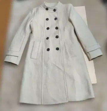 BALLSEY 투모로우랜드 아이보리 더블 브레스트 롱 코트