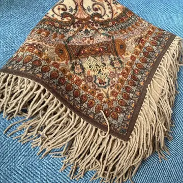 LUCIANO SOPRANI 대형 램프 외 패턴 스톨 울, 캐시미어 혼방