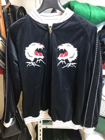 HOUSTON 휴스턴 벨로아 스카잔 호랑이와 사자 자수 XX-LARGE