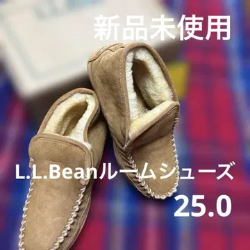 미사용 새상품 L.L.Bean 룸부츠 베이지 모카신 보아 25.0