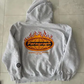 Paragraph P08 프레임 디자인 후드티 그레이