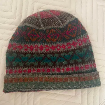 스코틀랜드제 100% 울 니트 모자