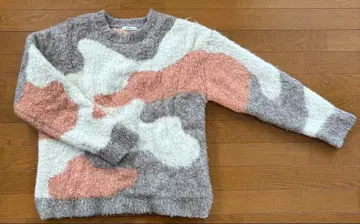 DISCONT 복슬복슬 카모플라쥬 스웨터