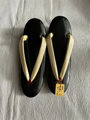 도쿄 시야마 손바느질 조리 소가죽 미사용 23.5cm