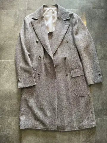 링 재킷 남성용 롱 코트 울 100%