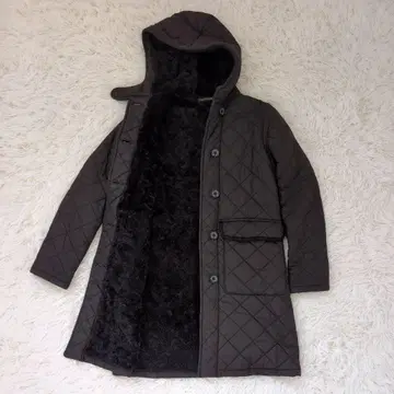 매킨토시 영국제 충전솜 겨울 코트 보아 안감 후드 부착