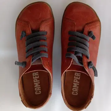 배송비 포함 CAMPER 여성 신발 오렌지 가죽 스니커즈