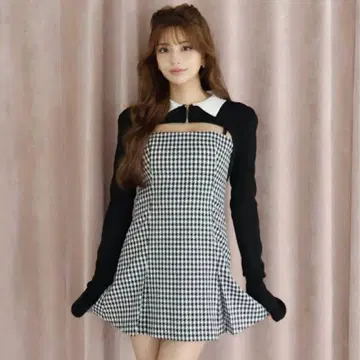 randy Houndstooth ensemble 원피스