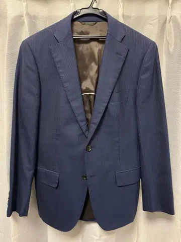수트 셋업 아오야마 블루 네이비 스트라이프