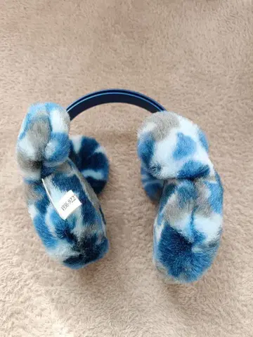 디즈니 리조트 미키 파랑 카모 패턴 귀도리