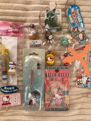 지역 한정 키티 스트랩 볼펜 7종 세트