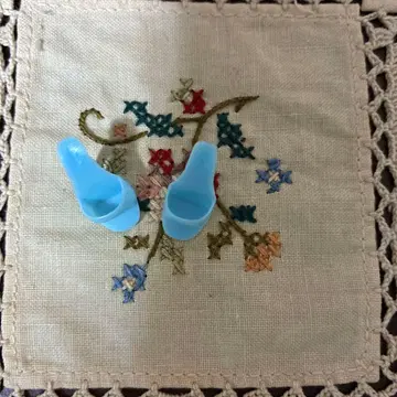 빈티지 바비 Barbie 60년대 신발/뮬 (하이힐) 스카이블루