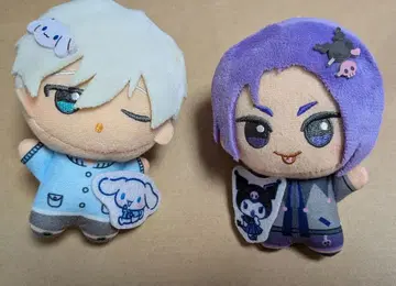 애니메이션 스타일 봉제 인형 2개 세트
