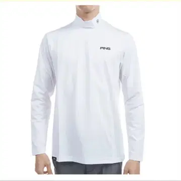 PING 남성용 골프 하이넥 셔츠 L 화이트