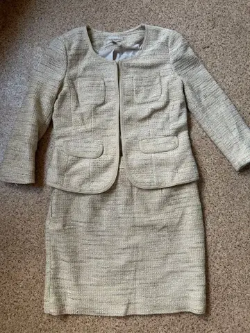 바나나리퍼블릭 아이보리 트위드풍 스커트 셋업