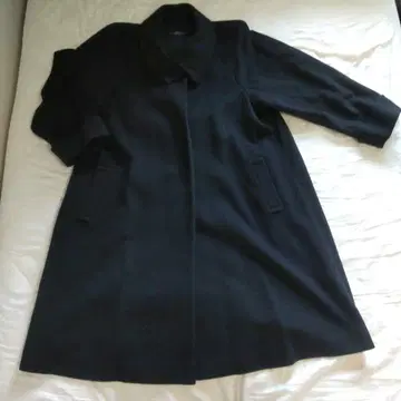 미세스 캐시미어 100% 롱 코트(안감 있음) C/#블랙